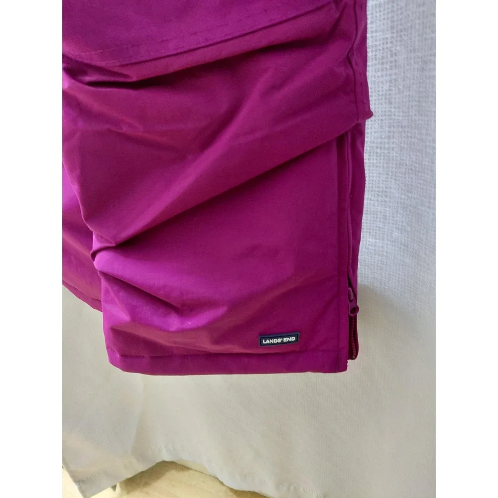Lands End Kids Iron Knee Insulated Snow Bibs Purple Size 14H Husky Winter Pants